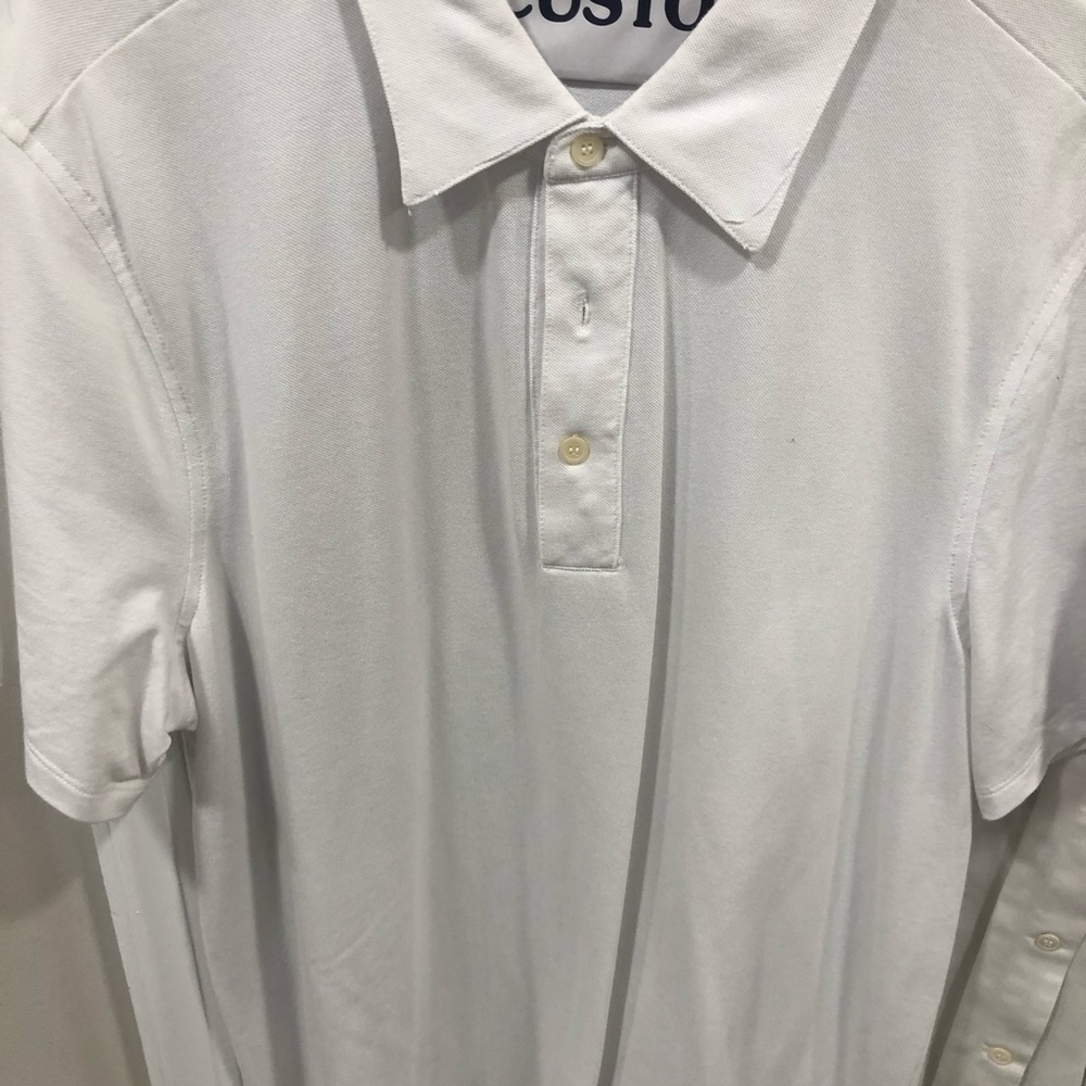 Classic, white, short sleeve, polo shirt